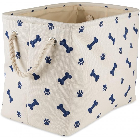 Bone Dry DII Small Rectangle Pet Toy and Accessory Storage Bin, 14x8x9, Collapsible Organizer Storage Basket for Home Décor, Pet Toy, Blankets, Leashes and Food-Gray Paw Print Bone Dry DII Small Rectangle Pet Toy and Accessory Storage Bin, 14x8x9, Collapsible Organizer Storage Basket for Home Décor, Pet Toy, Blankets, Leashes and Food-Gray Paw Print
