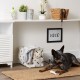 Bone Dry DII Small Rectangle Pet Toy and Accessory Storage Bin, 14x8x9, Collapsible Organizer Storage Basket for Home Décor, Pet Toy, Blankets, Leashes and Food-Gray Paw Print Bone Dry DII Small Rectangle Pet Toy and Accessory Storage Bin, 14x8x9, Collapsible Organizer Storage Basket for Home Décor, Pet Toy, Blankets, Leashes and Food-Gray Paw Print