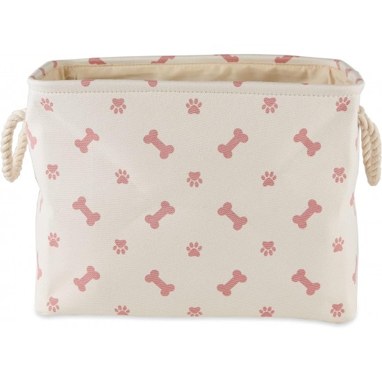 Bone Dry DII Small Rectangle Pet Toy and Accessory Storage Bin, 14x8x9, Collapsible Organizer Storage Basket for Home Décor, Pet Toy, Blankets, Leashes and Food-Gray Paw Print Bone Dry DII Small Rectangle Pet Toy and Accessory Storage Bin, 14x8x9, Collapsible Organizer Storage Basket for Home Décor, Pet Toy, Blankets, Leashes and Food-Gray Paw Print