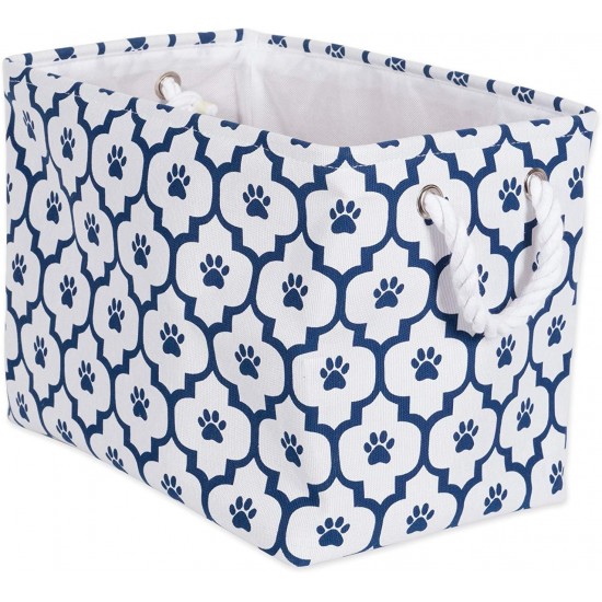 Bone Dry DII Small Rectangle Pet Toy and Accessory Storage Bin, 14x8x9, Collapsible Organizer Storage Basket for Home Décor, Pet Toy, Blankets, Leashes and Food-Gray Paw Print Bone Dry DII Small Rectangle Pet Toy and Accessory Storage Bin, 14x8x9, Collapsible Organizer Storage Basket for Home Décor, Pet Toy, Blankets, Leashes and Food-Gray Paw Print