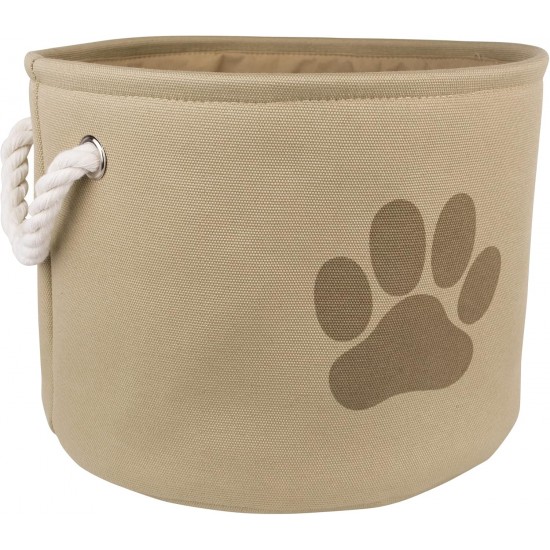 Bone Dry DII Small Rectangle Pet Toy and Accessory Storage Bin, 14x8x9, Collapsible Organizer Storage Basket for Home Décor, Pet Toy, Blankets, Leashes and Food-Gray Paw Print Bone Dry DII Small Rectangle Pet Toy and Accessory Storage Bin, 14x8x9, Collapsible Organizer Storage Basket for Home Décor, Pet Toy, Blankets, Leashes and Food-Gray Paw Print