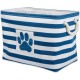 Bone Dry DII Small Rectangle Pet Toy and Accessory Storage Bin, 14x8x9, Collapsible Organizer Storage Basket for Home Décor, Pet Toy, Blankets, Leashes and Food-Gray Paw Print Bone Dry DII Small Rectangle Pet Toy and Accessory Storage Bin, 14x8x9, Collapsible Organizer Storage Basket for Home Décor, Pet Toy, Blankets, Leashes and Food-Gray Paw Print