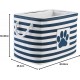 Bone Dry DII Small Rectangle Pet Toy and Accessory Storage Bin, 14x8x9, Collapsible Organizer Storage Basket for Home Décor, Pet Toy, Blankets, Leashes and Food-Gray Paw Print Bone Dry DII Small Rectangle Pet Toy and Accessory Storage Bin, 14x8x9, Collapsible Organizer Storage Basket for Home Décor, Pet Toy, Blankets, Leashes and Food-Gray Paw Print