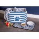 Bone Dry DII Small Rectangle Pet Toy and Accessory Storage Bin, 14x8x9, Collapsible Organizer Storage Basket for Home Décor, Pet Toy, Blankets, Leashes and Food-Gray Paw Print Bone Dry DII Small Rectangle Pet Toy and Accessory Storage Bin, 14x8x9, Collapsible Organizer Storage Basket for Home Décor, Pet Toy, Blankets, Leashes and Food-Gray Paw Print