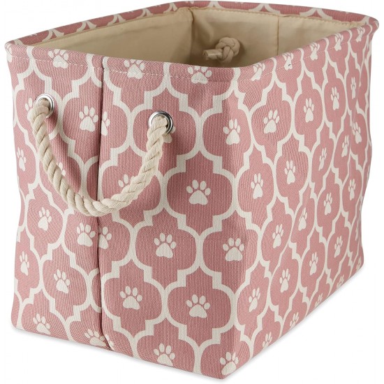 Bone Dry DII Small Rectangle Pet Toy and Accessory Storage Bin, 14x8x9, Collapsible Organizer Storage Basket for Home Décor, Pet Toy, Blankets, Leashes and Food-Gray Paw Print Bone Dry DII Small Rectangle Pet Toy and Accessory Storage Bin, 14x8x9, Collapsible Organizer Storage Basket for Home Décor, Pet Toy, Blankets, Leashes and Food-Gray Paw Print