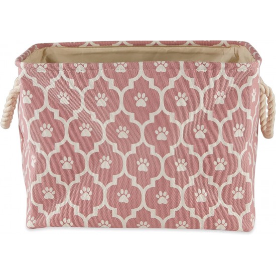 Bone Dry DII Small Rectangle Pet Toy and Accessory Storage Bin, 14x8x9, Collapsible Organizer Storage Basket for Home Décor, Pet Toy, Blankets, Leashes and Food-Gray Paw Print Bone Dry DII Small Rectangle Pet Toy and Accessory Storage Bin, 14x8x9, Collapsible Organizer Storage Basket for Home Décor, Pet Toy, Blankets, Leashes and Food-Gray Paw Print