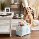 Bone Dry DII Small Rectangle Pet Toy and Accessory Storage Bin, 14x8x9, Collapsible Organizer Storage Basket for Home Décor, Pet Toy, Blankets, Leashes and Food-Gray Paw Print Bone Dry DII Small Rectangle Pet Toy and Accessory Storage Bin, 14x8x9, Collapsible Organizer Storage Basket for Home Décor, Pet Toy, Blankets, Leashes and Food-Gray Paw Print