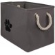Bone Dry DII Small Rectangle Pet Toy and Accessory Storage Bin, 14x8x9, Collapsible Organizer Storage Basket for Home Décor, Pet Toy, Blankets, Leashes and Food-Gray Paw Print Bone Dry DII Small Rectangle Pet Toy and Accessory Storage Bin, 14x8x9, Collapsible Organizer Storage Basket for Home Décor, Pet Toy, Blankets, Leashes and Food-Gray Paw Print
