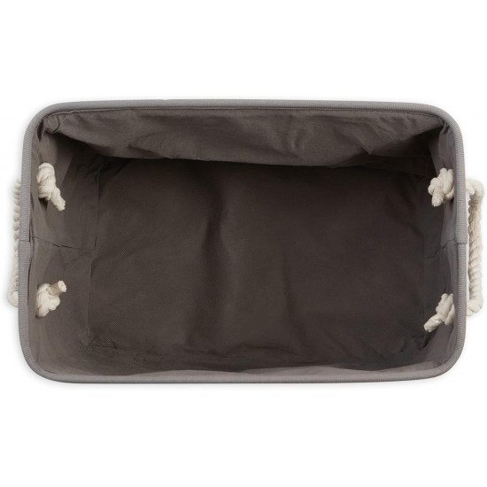 Bone Dry DII Small Rectangle Pet Toy and Accessory Storage Bin, 14x8x9, Collapsible Organizer Storage Basket for Home Décor, Pet Toy, Blankets, Leashes and Food-Gray Paw Print Bone Dry DII Small Rectangle Pet Toy and Accessory Storage Bin, 14x8x9, Collapsible Organizer Storage Basket for Home Décor, Pet Toy, Blankets, Leashes and Food-Gray Paw Print