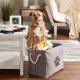 Bone Dry DII Small Rectangle Pet Toy and Accessory Storage Bin, 14x8x9, Collapsible Organizer Storage Basket for Home Décor, Pet Toy, Blankets, Leashes and Food-Gray Paw Print Bone Dry DII Small Rectangle Pet Toy and Accessory Storage Bin, 14x8x9, Collapsible Organizer Storage Basket for Home Décor, Pet Toy, Blankets, Leashes and Food-Gray Paw Print