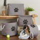 Bone Dry DII Small Rectangle Pet Toy and Accessory Storage Bin, 14x8x9, Collapsible Organizer Storage Basket for Home Décor, Pet Toy, Blankets, Leashes and Food-Gray Paw Print Bone Dry DII Small Rectangle Pet Toy and Accessory Storage Bin, 14x8x9, Collapsible Organizer Storage Basket for Home Décor, Pet Toy, Blankets, Leashes and Food-Gray Paw Print