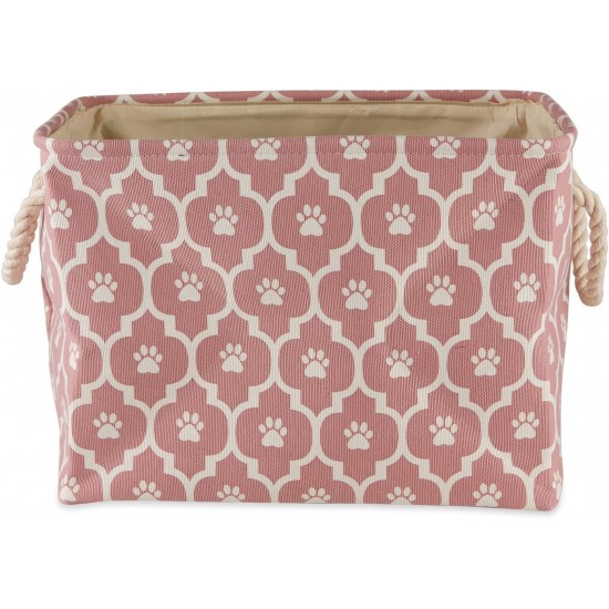 Bone Dry DII Small Rectangle Pet Toy and Accessory Storage Bin, 14x8x9, Collapsible Organizer Storage Basket for Home Décor, Pet Toy, Blankets, Leashes and Food-Gray Paw Print Bone Dry DII Small Rectangle Pet Toy and Accessory Storage Bin, 14x8x9, Collapsible Organizer Storage Basket for Home Décor, Pet Toy, Blankets, Leashes and Food-Gray Paw Print