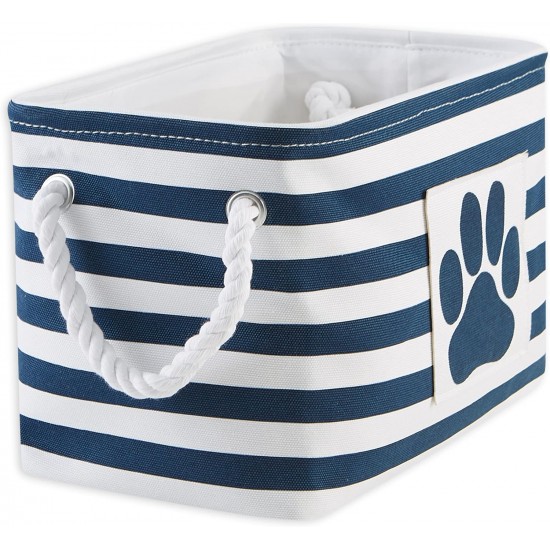 Bone Dry DII Small Rectangle Pet Toy and Accessory Storage Bin, 14x8x9, Collapsible Organizer Storage Basket for Home Décor, Pet Toy, Blankets, Leashes and Food-Gray Paw Print Bone Dry DII Small Rectangle Pet Toy and Accessory Storage Bin, 14x8x9, Collapsible Organizer Storage Basket for Home Décor, Pet Toy, Blankets, Leashes and Food-Gray Paw Print
