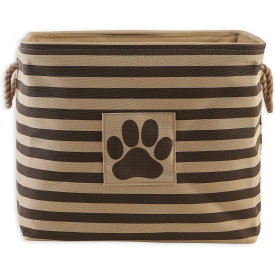 Bone Dry DII Small Rectangle Pet Toy and Accessory Storage Bin, 14x8x9, Collapsible Organizer Storage Basket for Home Décor, Pet Toy, Blankets, Leashes and Food-Gray Paw Print Bone Dry DII Small Rectangle Pet Toy and Accessory Storage Bin, 14x8x9, Collapsible Organizer Storage Basket for Home Décor, Pet Toy, Blankets, Leashes and Food-Gray Paw Print