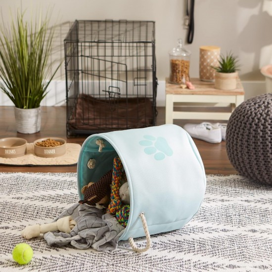 Bone Dry DII Small Rectangle Pet Toy and Accessory Storage Bin, 14x8x9, Collapsible Organizer Storage Basket for Home Décor, Pet Toy, Blankets, Leashes and Food-Gray Paw Print Bone Dry DII Small Rectangle Pet Toy and Accessory Storage Bin, 14x8x9, Collapsible Organizer Storage Basket for Home Décor, Pet Toy, Blankets, Leashes and Food-Gray Paw Print
