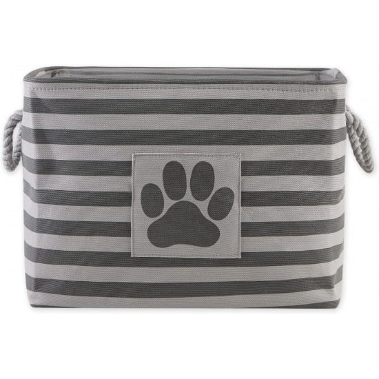 Bone Dry DII Small Rectangle Pet Toy and Accessory Storage Bin, 14x8x9, Collapsible Organizer Storage Basket for Home Décor, Pet Toy, Blankets, Leashes and Food-Gray Paw Print Bone Dry DII Small Rectangle Pet Toy and Accessory Storage Bin, 14x8x9, Collapsible Organizer Storage Basket for Home Décor, Pet Toy, Blankets, Leashes and Food-Gray Paw Print