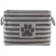 Bone Dry DII Small Rectangle Pet Toy and Accessory Storage Bin, 14x8x9, Collapsible Organizer Storage Basket for Home Décor, Pet Toy, Blankets, Leashes and Food-Gray Paw Print Bone Dry DII Small Rectangle Pet Toy and Accessory Storage Bin, 14x8x9, Collapsible Organizer Storage Basket for Home Décor, Pet Toy, Blankets, Leashes and Food-Gray Paw Print