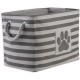 Bone Dry DII Small Rectangle Pet Toy and Accessory Storage Bin, 14x8x9, Collapsible Organizer Storage Basket for Home Décor, Pet Toy, Blankets, Leashes and Food-Gray Paw Print Bone Dry DII Small Rectangle Pet Toy and Accessory Storage Bin, 14x8x9, Collapsible Organizer Storage Basket for Home Décor, Pet Toy, Blankets, Leashes and Food-Gray Paw Print