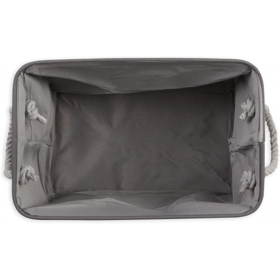 Bone Dry DII Small Rectangle Pet Toy and Accessory Storage Bin, 14x8x9, Collapsible Organizer Storage Basket for Home Décor, Pet Toy, Blankets, Leashes and Food-Gray Paw Print Bone Dry DII Small Rectangle Pet Toy and Accessory Storage Bin, 14x8x9, Collapsible Organizer Storage Basket for Home Décor, Pet Toy, Blankets, Leashes and Food-Gray Paw Print