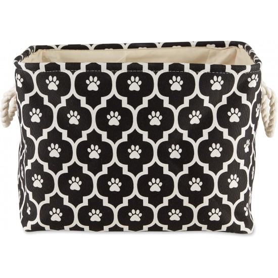 Bone Dry DII Small Rectangle Pet Toy and Accessory Storage Bin, 14x8x9, Collapsible Organizer Storage Basket for Home Décor, Pet Toy, Blankets, Leashes and Food-Gray Paw Print Bone Dry DII Small Rectangle Pet Toy and Accessory Storage Bin, 14x8x9, Collapsible Organizer Storage Basket for Home Décor, Pet Toy, Blankets, Leashes and Food-Gray Paw Print