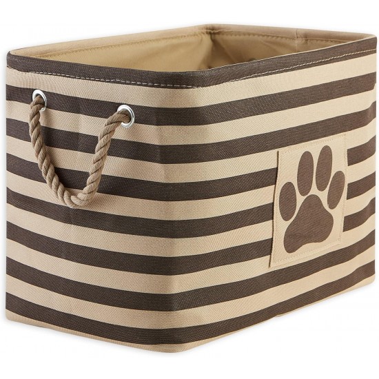 Bone Dry DII Small Rectangle Pet Toy and Accessory Storage Bin, 14x8x9, Collapsible Organizer Storage Basket for Home Décor, Pet Toy, Blankets, Leashes and Food-Gray Paw Print Bone Dry DII Small Rectangle Pet Toy and Accessory Storage Bin, 14x8x9, Collapsible Organizer Storage Basket for Home Décor, Pet Toy, Blankets, Leashes and Food-Gray Paw Print