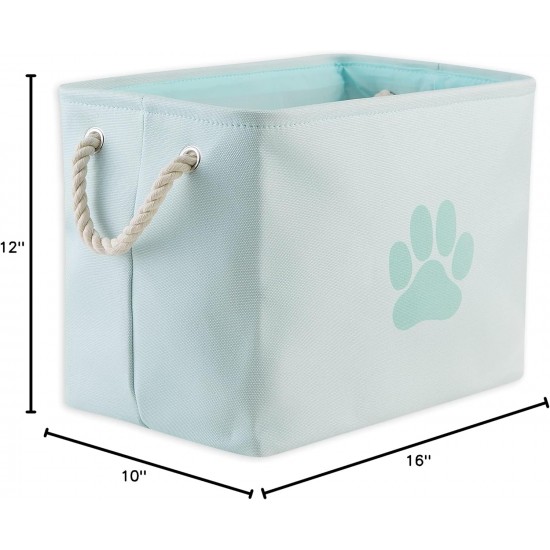 Bone Dry DII Small Rectangle Pet Toy and Accessory Storage Bin, 14x8x9, Collapsible Organizer Storage Basket for Home Décor, Pet Toy, Blankets, Leashes and Food-Gray Paw Print Bone Dry DII Small Rectangle Pet Toy and Accessory Storage Bin, 14x8x9, Collapsible Organizer Storage Basket for Home Décor, Pet Toy, Blankets, Leashes and Food-Gray Paw Print