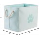 Bone Dry DII Small Rectangle Pet Toy and Accessory Storage Bin, 14x8x9, Collapsible Organizer Storage Basket for Home Décor, Pet Toy, Blankets, Leashes and Food-Gray Paw Print Bone Dry DII Small Rectangle Pet Toy and Accessory Storage Bin, 14x8x9, Collapsible Organizer Storage Basket for Home Décor, Pet Toy, Blankets, Leashes and Food-Gray Paw Print