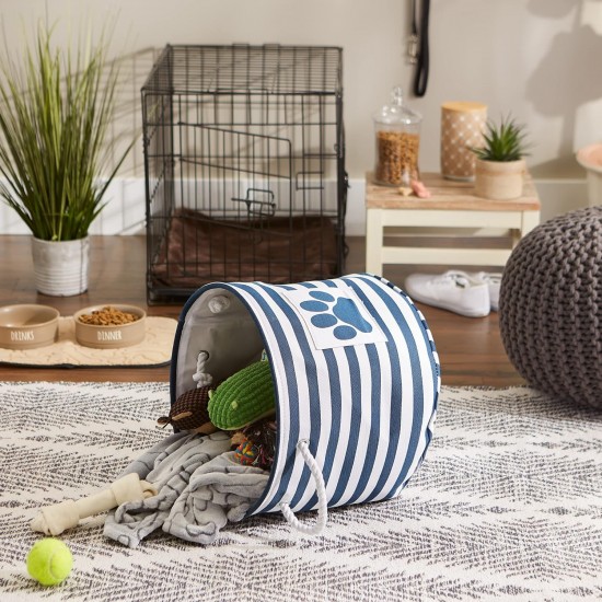 Bone Dry DII Small Rectangle Pet Toy and Accessory Storage Bin, 14x8x9, Collapsible Organizer Storage Basket for Home Décor, Pet Toy, Blankets, Leashes and Food-Gray Paw Print Bone Dry DII Small Rectangle Pet Toy and Accessory Storage Bin, 14x8x9, Collapsible Organizer Storage Basket for Home Décor, Pet Toy, Blankets, Leashes and Food-Gray Paw Print