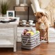 Bone Dry DII Small Rectangle Pet Toy and Accessory Storage Bin, 14x8x9, Collapsible Organizer Storage Basket for Home Décor, Pet Toy, Blankets, Leashes and Food-Gray Paw Print Bone Dry DII Small Rectangle Pet Toy and Accessory Storage Bin, 14x8x9, Collapsible Organizer Storage Basket for Home Décor, Pet Toy, Blankets, Leashes and Food-Gray Paw Print