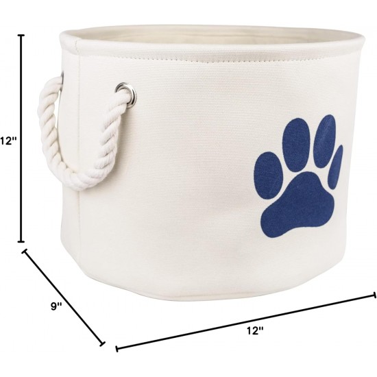 Bone Dry DII Small Rectangle Pet Toy and Accessory Storage Bin, 14x8x9, Collapsible Organizer Storage Basket for Home Décor, Pet Toy, Blankets, Leashes and Food-Gray Paw Print Bone Dry DII Small Rectangle Pet Toy and Accessory Storage Bin, 14x8x9, Collapsible Organizer Storage Basket for Home Décor, Pet Toy, Blankets, Leashes and Food-Gray Paw Print