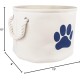 Bone Dry DII Small Rectangle Pet Toy and Accessory Storage Bin, 14x8x9, Collapsible Organizer Storage Basket for Home Décor, Pet Toy, Blankets, Leashes and Food-Gray Paw Print Bone Dry DII Small Rectangle Pet Toy and Accessory Storage Bin, 14x8x9, Collapsible Organizer Storage Basket for Home Décor, Pet Toy, Blankets, Leashes and Food-Gray Paw Print