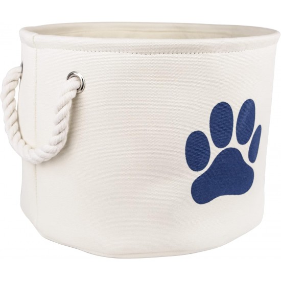 Bone Dry DII Small Rectangle Pet Toy and Accessory Storage Bin, 14x8x9, Collapsible Organizer Storage Basket for Home Décor, Pet Toy, Blankets, Leashes and Food-Gray Paw Print Bone Dry DII Small Rectangle Pet Toy and Accessory Storage Bin, 14x8x9, Collapsible Organizer Storage Basket for Home Décor, Pet Toy, Blankets, Leashes and Food-Gray Paw Print