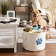 Bone Dry DII Small Rectangle Pet Toy and Accessory Storage Bin, 14x8x9, Collapsible Organizer Storage Basket for Home Décor, Pet Toy, Blankets, Leashes and Food-Gray Paw Print Bone Dry DII Small Rectangle Pet Toy and Accessory Storage Bin, 14x8x9, Collapsible Organizer Storage Basket for Home Décor, Pet Toy, Blankets, Leashes and Food-Gray Paw Print