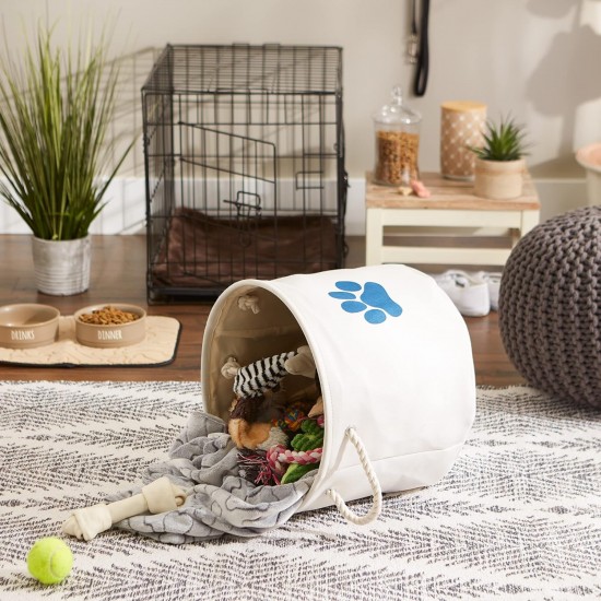 Bone Dry DII Small Rectangle Pet Toy and Accessory Storage Bin, 14x8x9, Collapsible Organizer Storage Basket for Home Décor, Pet Toy, Blankets, Leashes and Food-Gray Paw Print Bone Dry DII Small Rectangle Pet Toy and Accessory Storage Bin, 14x8x9, Collapsible Organizer Storage Basket for Home Décor, Pet Toy, Blankets, Leashes and Food-Gray Paw Print