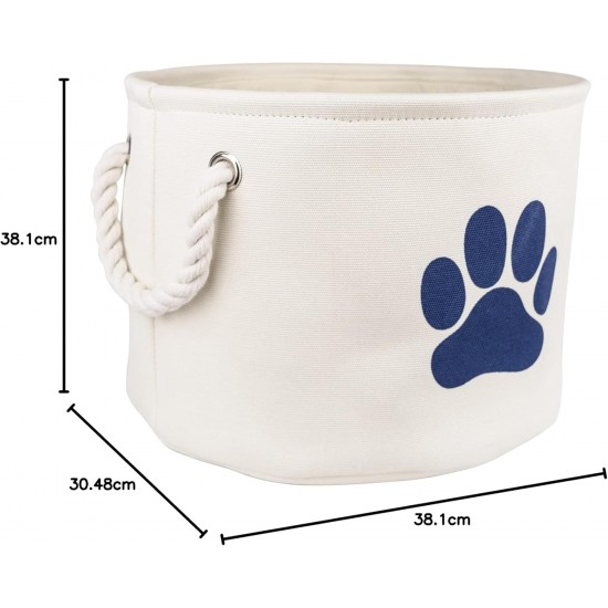 Bone Dry DII Small Rectangle Pet Toy and Accessory Storage Bin, 14x8x9, Collapsible Organizer Storage Basket for Home Décor, Pet Toy, Blankets, Leashes and Food-Gray Paw Print Bone Dry DII Small Rectangle Pet Toy and Accessory Storage Bin, 14x8x9, Collapsible Organizer Storage Basket for Home Décor, Pet Toy, Blankets, Leashes and Food-Gray Paw Print