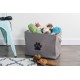 Bone Dry DII Small Rectangle Pet Toy and Accessory Storage Bin, 14x8x9, Collapsible Organizer Storage Basket for Home Décor, Pet Toy, Blankets, Leashes and Food-Gray Paw Print Bone Dry DII Small Rectangle Pet Toy and Accessory Storage Bin, 14x8x9, Collapsible Organizer Storage Basket for Home Décor, Pet Toy, Blankets, Leashes and Food-Gray Paw Print