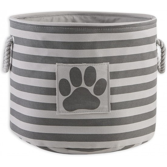 Bone Dry DII Small Rectangle Pet Toy and Accessory Storage Bin, 14x8x9, Collapsible Organizer Storage Basket for Home Décor, Pet Toy, Blankets, Leashes and Food-Gray Paw Print Bone Dry DII Small Rectangle Pet Toy and Accessory Storage Bin, 14x8x9, Collapsible Organizer Storage Basket for Home Décor, Pet Toy, Blankets, Leashes and Food-Gray Paw Print