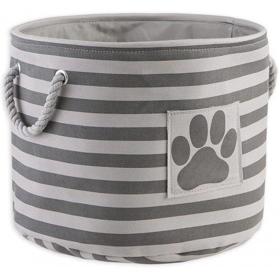 Bone Dry DII Small Rectangle Pet Toy and Accessory Storage Bin, 14x8x9, Collapsible Organizer Storage Basket for Home Décor, Pet Toy, Blankets, Leashes and Food-Gray Paw Print Bone Dry DII Small Rectangle Pet Toy and Accessory Storage Bin, 14x8x9, Collapsible Organizer Storage Basket for Home Décor, Pet Toy, Blankets, Leashes and Food-Gray Paw Print