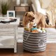 Bone Dry DII Small Rectangle Pet Toy and Accessory Storage Bin, 14x8x9, Collapsible Organizer Storage Basket for Home Décor, Pet Toy, Blankets, Leashes and Food-Gray Paw Print Bone Dry DII Small Rectangle Pet Toy and Accessory Storage Bin, 14x8x9, Collapsible Organizer Storage Basket for Home Décor, Pet Toy, Blankets, Leashes and Food-Gray Paw Print