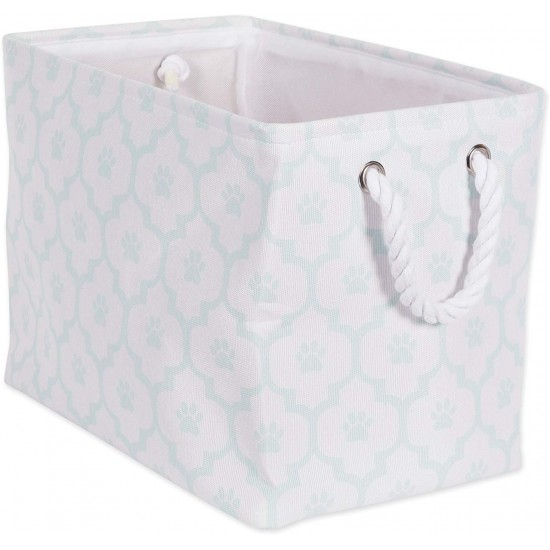 Bone Dry DII Small Rectangle Pet Toy and Accessory Storage Bin, 14x8x9, Collapsible Organizer Storage Basket for Home Décor, Pet Toy, Blankets, Leashes and Food-Gray Paw Print Bone Dry DII Small Rectangle Pet Toy and Accessory Storage Bin, 14x8x9, Collapsible Organizer Storage Basket for Home Décor, Pet Toy, Blankets, Leashes and Food-Gray Paw Print