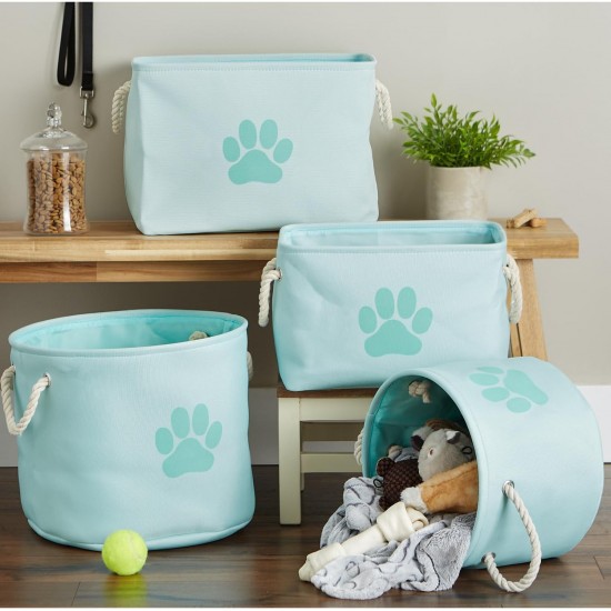 Bone Dry DII Small Rectangle Pet Toy and Accessory Storage Bin, 14x8x9, Collapsible Organizer Storage Basket for Home Décor, Pet Toy, Blankets, Leashes and Food-Gray Paw Print Bone Dry DII Small Rectangle Pet Toy and Accessory Storage Bin, 14x8x9, Collapsible Organizer Storage Basket for Home Décor, Pet Toy, Blankets, Leashes and Food-Gray Paw Print