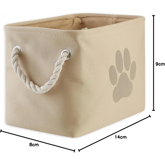 Bone Dry DII Small Rectangle Pet Toy and Accessory Storage Bin, 14x8x9, Collapsible Organizer Storage Basket for Home Décor, Pet Toy, Blankets, Leashes and Food-Gray Paw Print Bone Dry DII Small Rectangle Pet Toy and Accessory Storage Bin, 14x8x9, Collapsible Organizer Storage Basket for Home Décor, Pet Toy, Blankets, Leashes and Food-Gray Paw Print