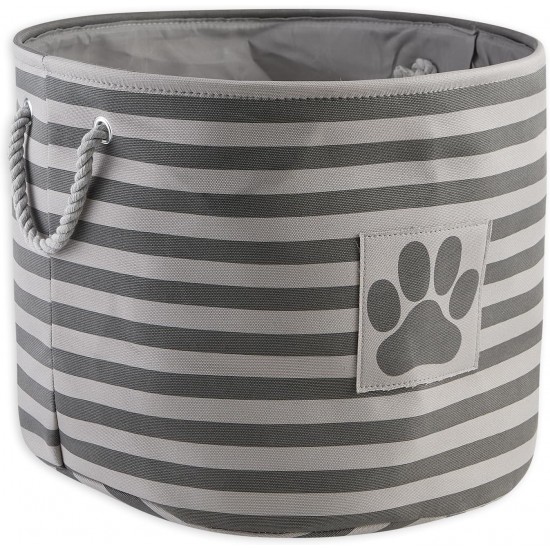 Bone Dry DII Small Rectangle Pet Toy and Accessory Storage Bin, 14x8x9, Collapsible Organizer Storage Basket for Home Décor, Pet Toy, Blankets, Leashes and Food-Gray Paw Print Bone Dry DII Small Rectangle Pet Toy and Accessory Storage Bin, 14x8x9, Collapsible Organizer Storage Basket for Home Décor, Pet Toy, Blankets, Leashes and Food-Gray Paw Print
