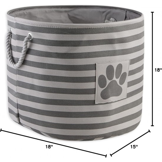 Bone Dry DII Small Rectangle Pet Toy and Accessory Storage Bin, 14x8x9, Collapsible Organizer Storage Basket for Home Décor, Pet Toy, Blankets, Leashes and Food-Gray Paw Print Bone Dry DII Small Rectangle Pet Toy and Accessory Storage Bin, 14x8x9, Collapsible Organizer Storage Basket for Home Décor, Pet Toy, Blankets, Leashes and Food-Gray Paw Print