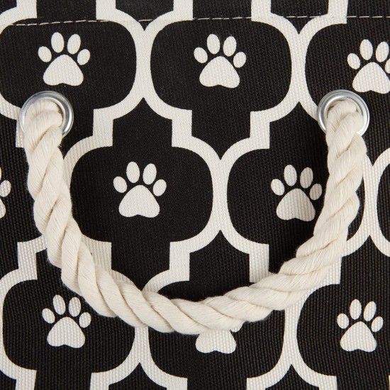 Bone Dry DII Small Rectangle Pet Toy and Accessory Storage Bin, 14x8x9, Collapsible Organizer Storage Basket for Home Décor, Pet Toy, Blankets, Leashes and Food-Gray Paw Print Bone Dry DII Small Rectangle Pet Toy and Accessory Storage Bin, 14x8x9, Collapsible Organizer Storage Basket for Home Décor, Pet Toy, Blankets, Leashes and Food-Gray Paw Print