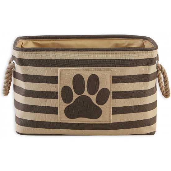 Bone Dry DII Small Rectangle Pet Toy and Accessory Storage Bin, 14x8x9, Collapsible Organizer Storage Basket for Home Décor, Pet Toy, Blankets, Leashes and Food-Gray Paw Print Bone Dry DII Small Rectangle Pet Toy and Accessory Storage Bin, 14x8x9, Collapsible Organizer Storage Basket for Home Décor, Pet Toy, Blankets, Leashes and Food-Gray Paw Print