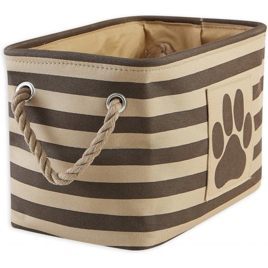 Bone Dry DII Small Rectangle Pet Toy and Accessory Storage Bin, 14x8x9, Collapsible Organizer Storage Basket for Home Décor, Pet Toy, Blankets, Leashes and Food-Gray Paw Print Bone Dry DII Small Rectangle Pet Toy and Accessory Storage Bin, 14x8x9, Collapsible Organizer Storage Basket for Home Décor, Pet Toy, Blankets, Leashes and Food-Gray Paw Print