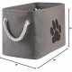 Bone Dry DII Small Rectangle Pet Toy and Accessory Storage Bin, 14x8x9, Collapsible Organizer Storage Basket for Home Décor, Pet Toy, Blankets, Leashes and Food-Gray Paw Print Bone Dry DII Small Rectangle Pet Toy and Accessory Storage Bin, 14x8x9, Collapsible Organizer Storage Basket for Home Décor, Pet Toy, Blankets, Leashes and Food-Gray Paw Print