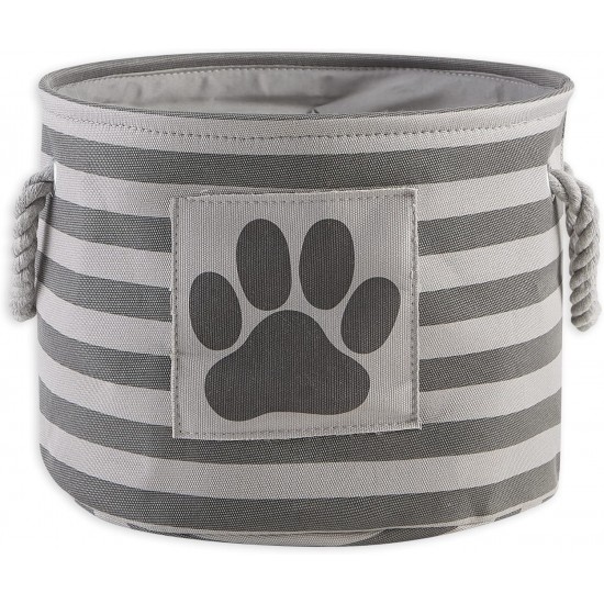 Bone Dry DII Small Rectangle Pet Toy and Accessory Storage Bin, 14x8x9, Collapsible Organizer Storage Basket for Home Décor, Pet Toy, Blankets, Leashes and Food-Gray Paw Print Bone Dry DII Small Rectangle Pet Toy and Accessory Storage Bin, 14x8x9, Collapsible Organizer Storage Basket for Home Décor, Pet Toy, Blankets, Leashes and Food-Gray Paw Print