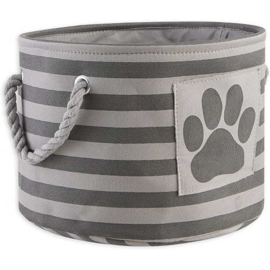 Bone Dry DII Small Rectangle Pet Toy and Accessory Storage Bin, 14x8x9, Collapsible Organizer Storage Basket for Home Décor, Pet Toy, Blankets, Leashes and Food-Gray Paw Print Bone Dry DII Small Rectangle Pet Toy and Accessory Storage Bin, 14x8x9, Collapsible Organizer Storage Basket for Home Décor, Pet Toy, Blankets, Leashes and Food-Gray Paw Print